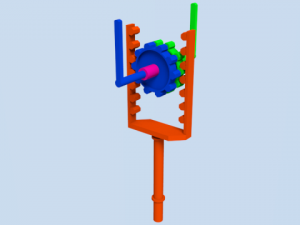 simple gears mecanizm 3D Model