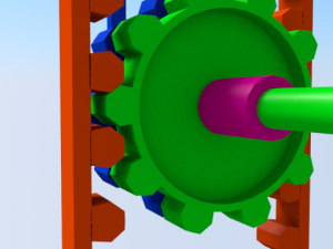 simple gears mecanizm 3D Model