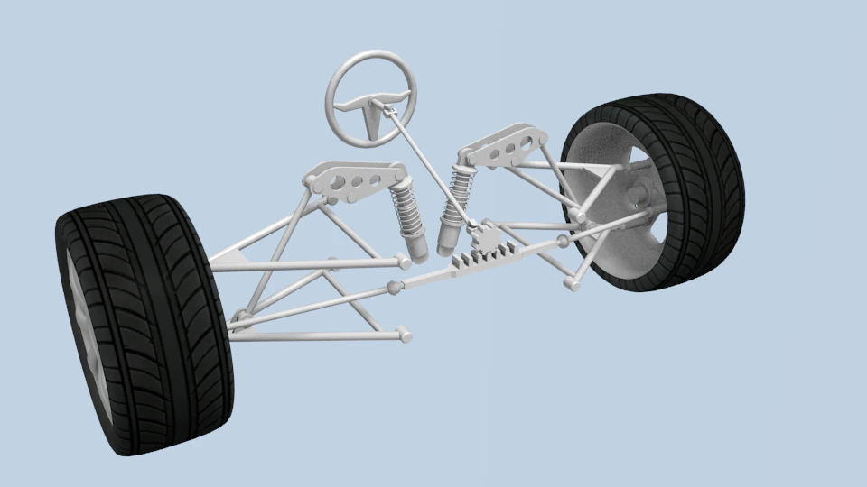 car suspension 3D Model .c4d .max .obj .3ds .fbx .stl .blend 