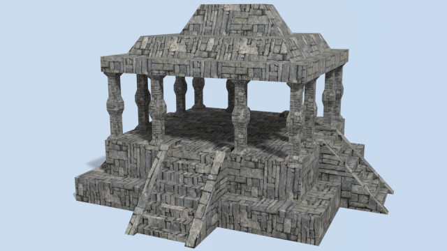 temple 3D 모델 .c4d .max .obj .3ds .fbx .stl .blend