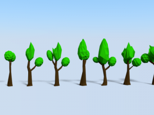 tree low poly pack 3D 模型