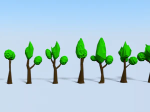 tree low poly pack 3D Model