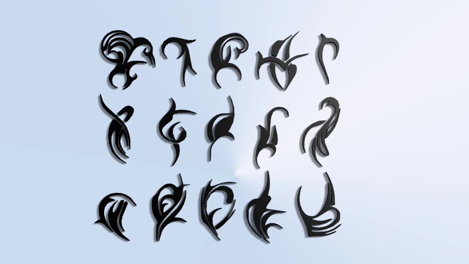 tatoo 3D Model .c4d .max .obj .3ds .fbx .stl .blend 