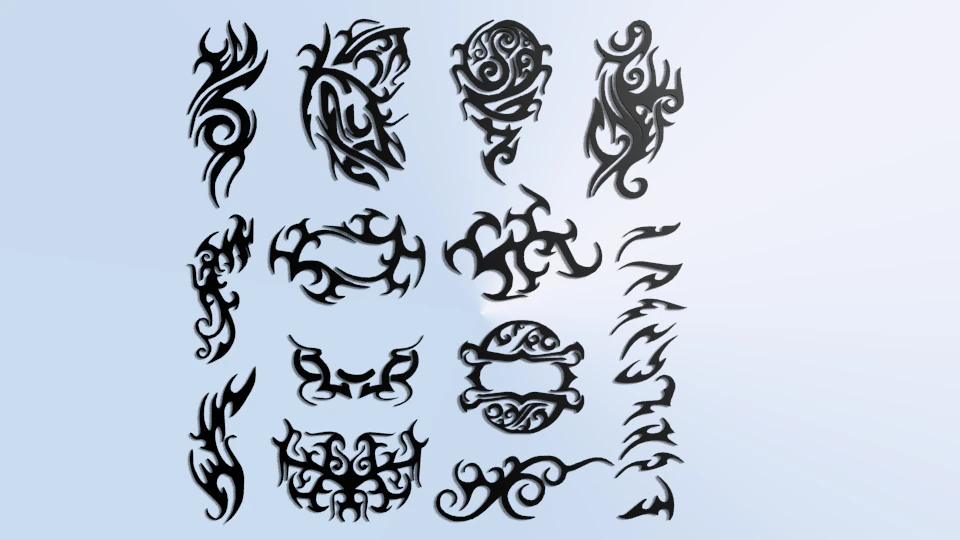 tatoo 3D Model .c4d .max .obj .3ds .fbx .stl .blend 