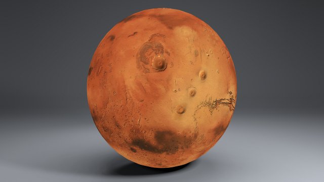 mars 8k globe Model 3D .c4d .max .obj .3ds .fbx .stl .blend 