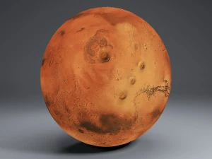 globe de mars 8k Modèle 3D