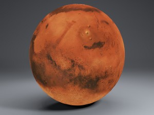 mars 8k globe Model 3D