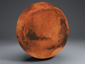 mars 8k globe Model 3D