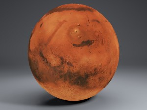 mars 8k globe Model 3D