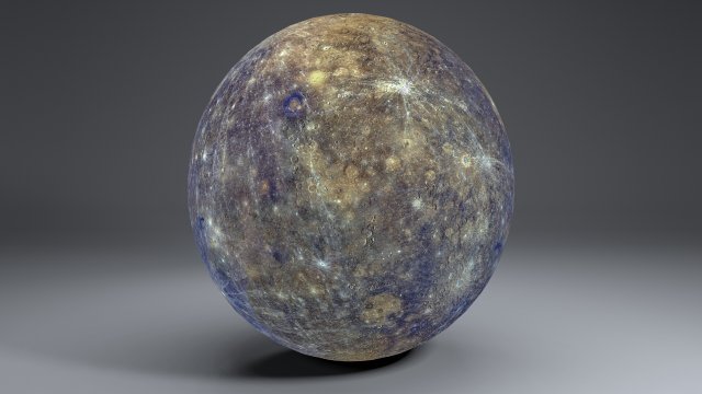 mercury 8k globe 3D Model .c4d .max .obj .3ds .fbx .stl .blend 