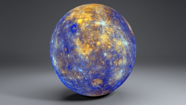 mercury 11k globe 3D Model .c4d .max .obj .3ds .fbx .stl .blend 