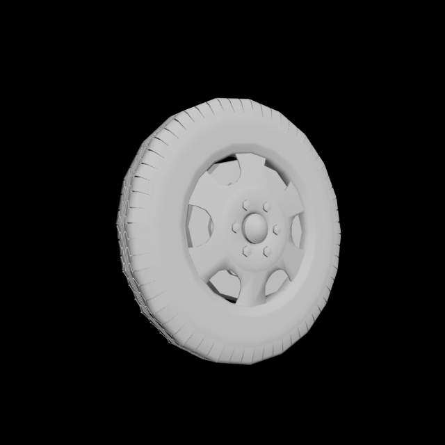 gaz-51 wheel 3D Model .c4d .max .obj .3ds .fbx .stl .blend 