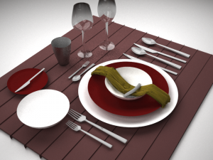 dinner set 3D Model