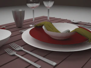 dinner set 3D Model