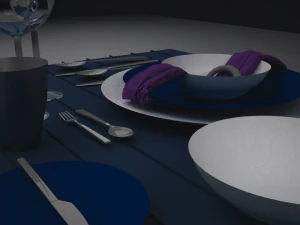 dinner set 3D Model