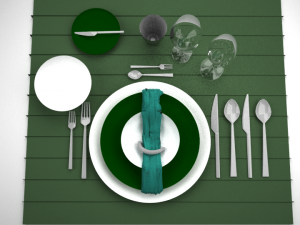 dinner set 3D मॉडल