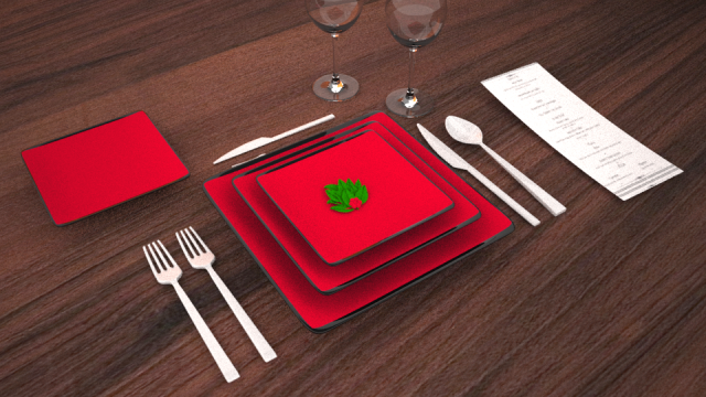 dinner set 2 Modello 3D .c4d .max .obj .3ds .fbx .stl .blend 