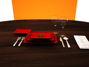 dinner set 2 3D Model