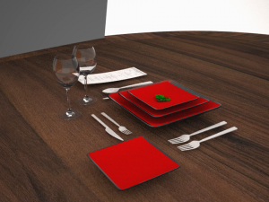 dinner set 2 Modello 3D