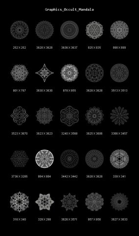 graphics occult mandala Tekstur CG .c4d .max .obj .3ds .fbx .stl .blend 