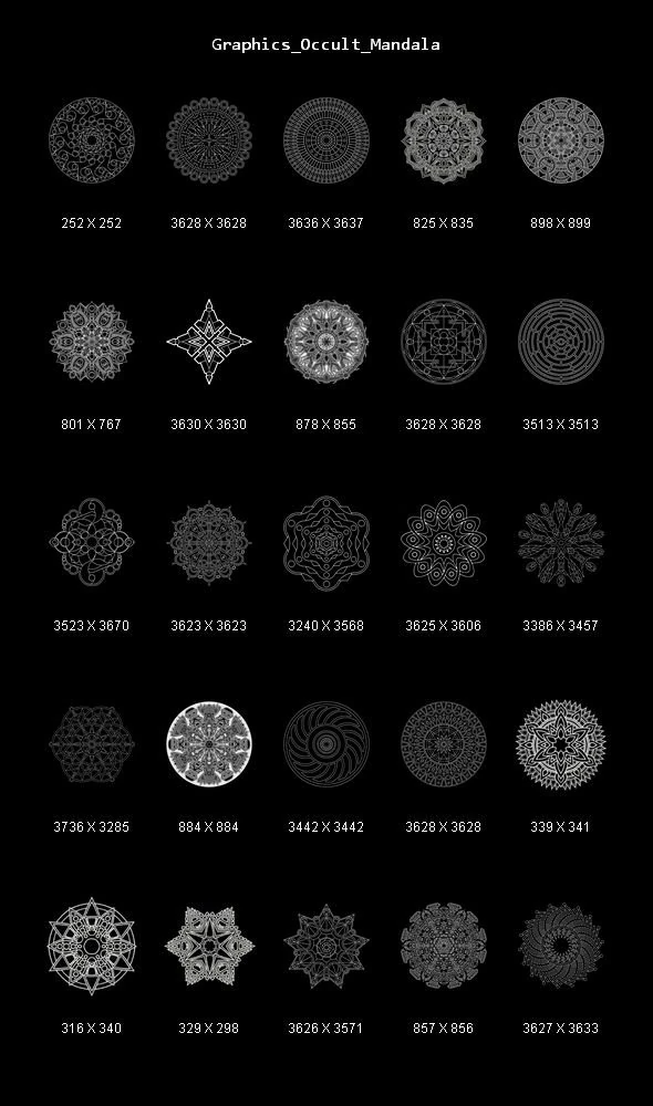 graphics occult mandala CG Textures .c4d .max .obj .3ds .fbx .stl .blend 