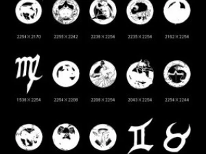 obiekty symbole astrologia CG Tekstury
