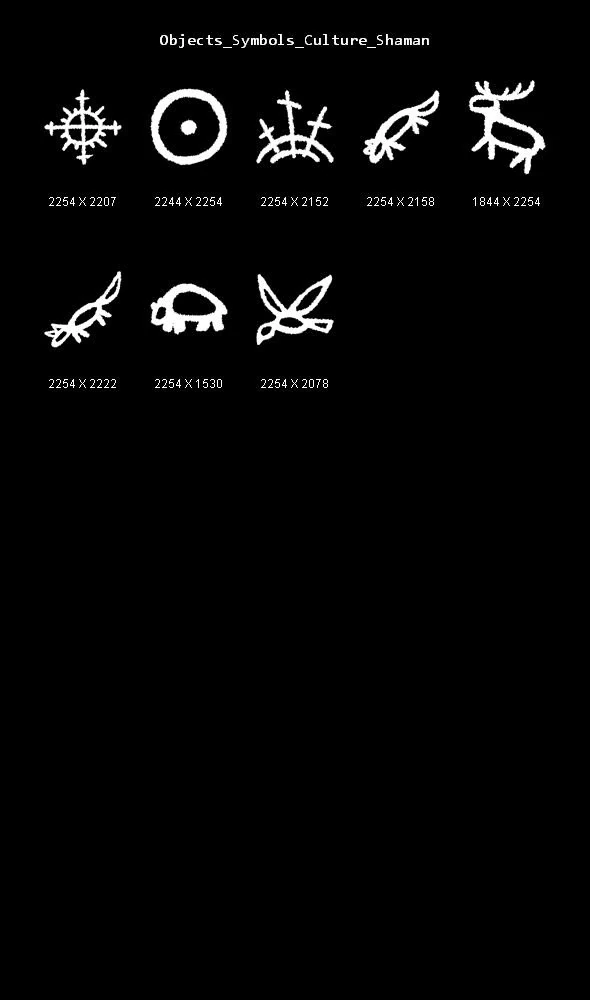 obiekty symbole kultura szaman CG Tekstury .c4d .max .obj .3ds .fbx .stl .blend