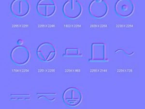 objects symbols eletric CG Textures