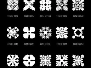 obiekty symbole kwiaty CG Tekstury