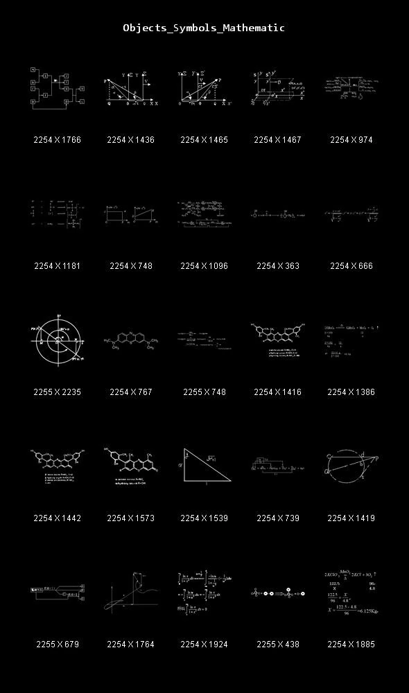 objects symbols mathematic CG Textures .c4d .max .obj .3ds .fbx .stl .blend