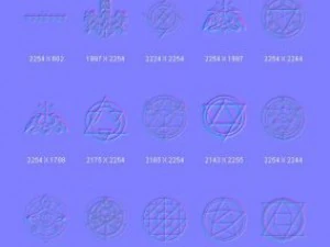 사물 기호 신비로운 연금술 원 CG 텍스쳐