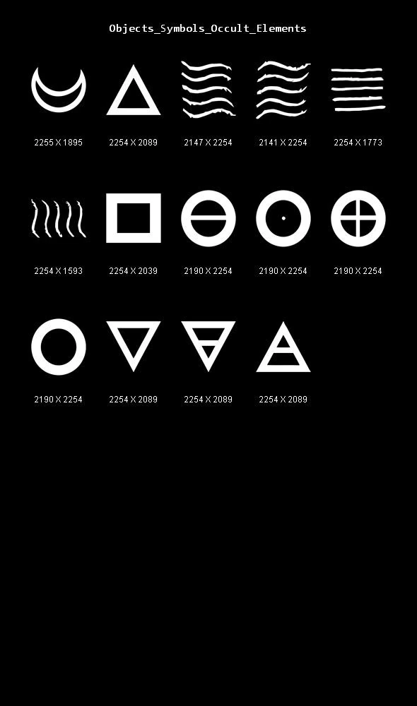 obiekty symbole elementy okultystyczne CG Tekstury .c4d .max .obj .3ds .fbx .stl .blend