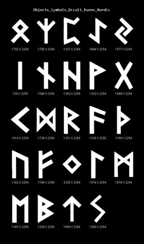 objects symbols occult runes nordic CG Textures .c4d .max .obj .3ds .fbx .stl .blend 