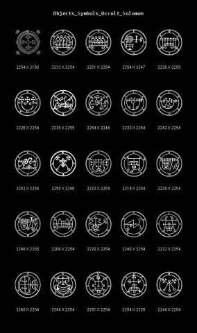 objects symbols occult solomon CG 텍스쳐 .c4d .max .obj .3ds .fbx .stl .blend 