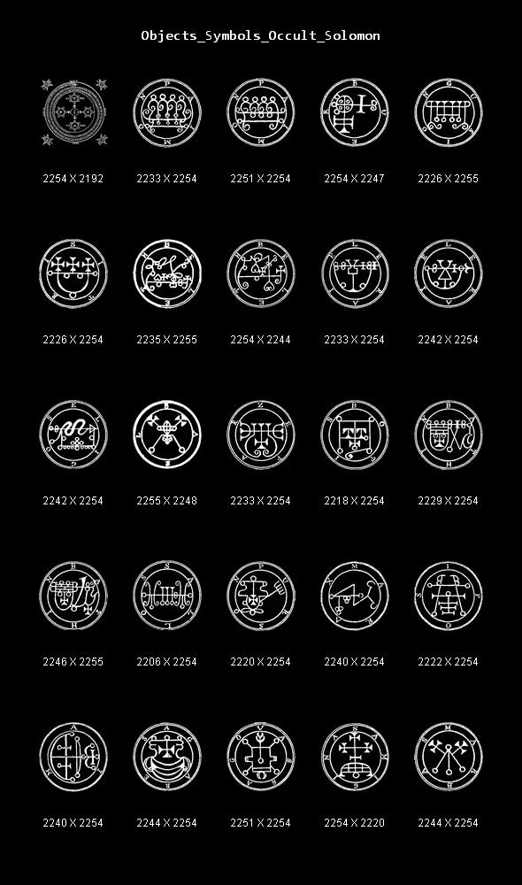 obiekty symbole okultystyczny Salomon CG Tekstury .c4d .max .obj .3ds .fbx .stl .blend 