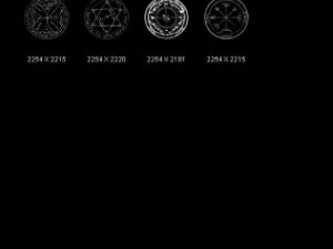 obiekty symbole okultystyczny Salomon CG Tekstury