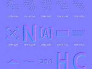 obiekty symbole naukowe CG Tekstury