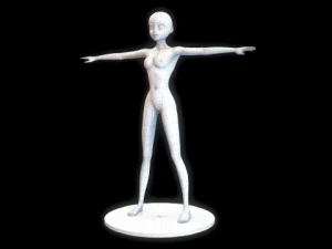anime girl basic body 3D Model
