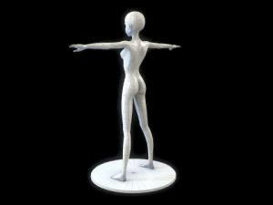 anime girl basic body 3D Model