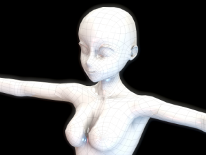 anime girl basic body Modelo 3D