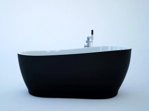 vasca da bagno nera Modello 3D