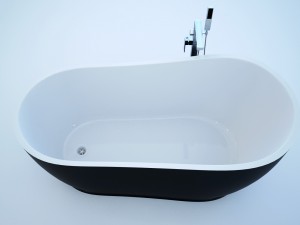black bathtube Modello 3D
