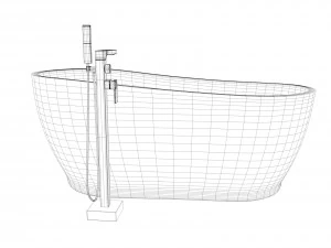 black bathtube 3D Model