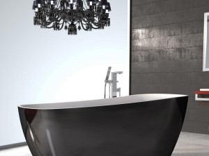 black bathtube Modello 3D