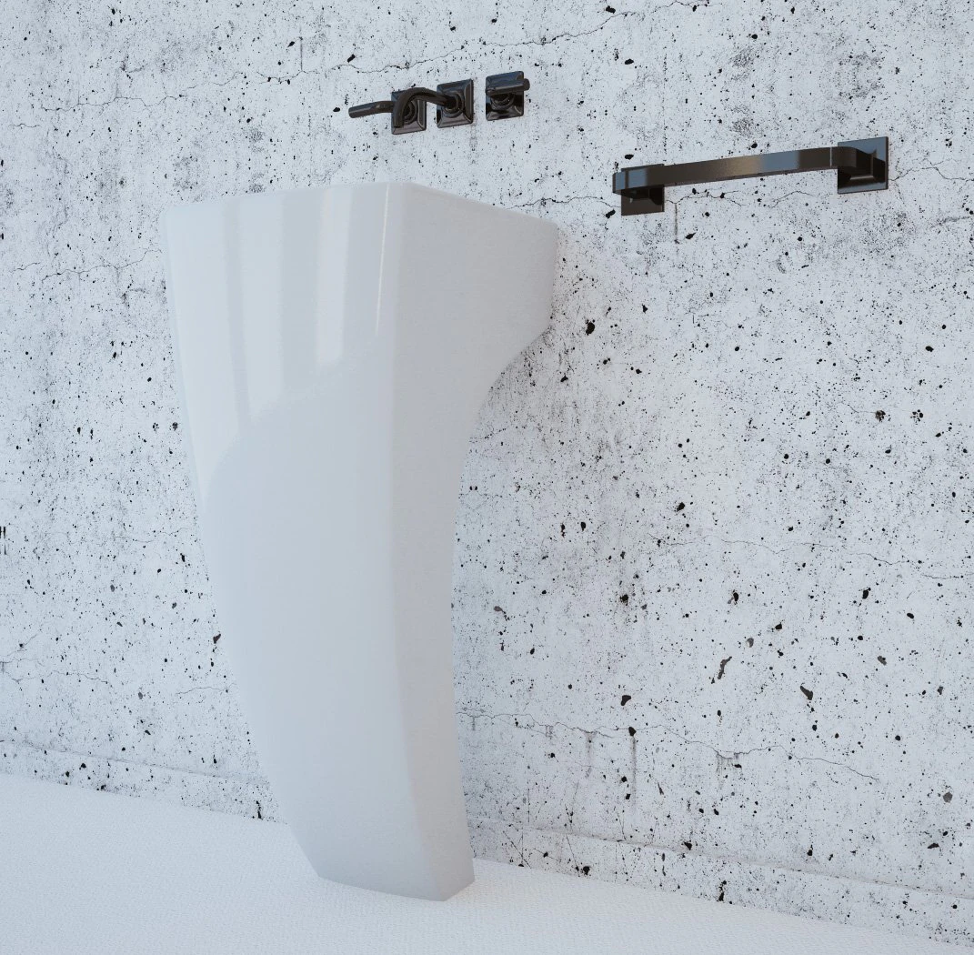 bathroom washbasin 3D Model .c4d .max .obj .3ds .fbx .stl .blend 