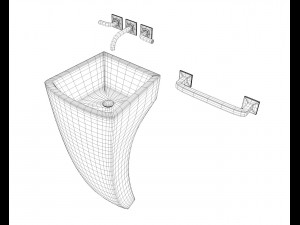 bathroom washbasin 3Dモデル