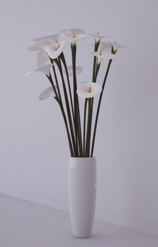flovers and vase Modelo 3D .c4d .max .obj .3ds .fbx .stl .blend 