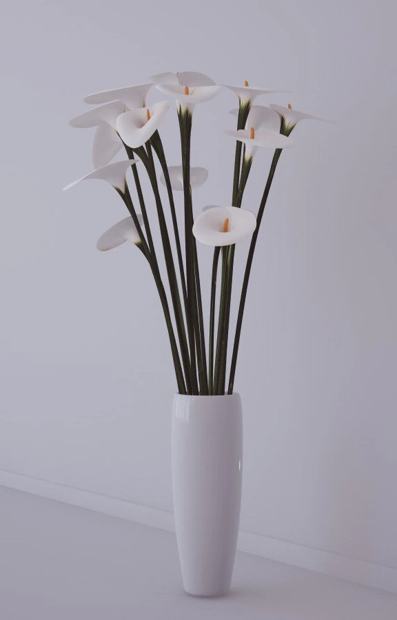 flovers and vase 3D Model .c4d .max .obj .3ds .fbx .stl .blend 