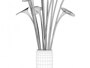 flovers and vase Modelo 3D