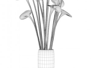 flovers and vase Modelo 3D